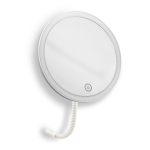 qles Kosmetikspiegel Silber mit Flexarm 