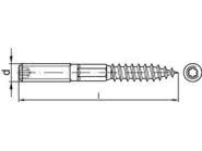 Reyher Stockschrauben M8x80mm-T25 