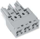 WAGO 770-243 Buchse,3-polig,Kod. B,grau 