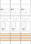 f-tronic Zählerfeld 3feldrig ER36-16-HSP 