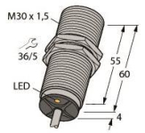 TURCK Induktiver Sensor BI15-M30-VP6X 7M 
