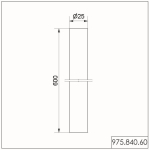 Werma Rohr D25mm 600mm lang     97584060 