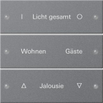 GIRA 220328 Wippenset 3fach beschreibbar 