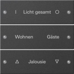 GIRA 2203005 Wippenset 3fach beschreib. 