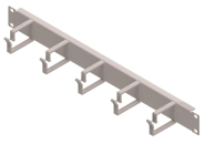 ZVK mit 5   EasyLan Rangierpanel 19" 1HE 