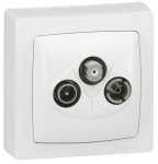 Legrand 086042 TV-Enddose 3-Loch 