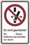 Dehn WuH-Schild Z Nicht    WHS NS EWGA M 