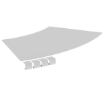 Abdeckung Bogen 45  halogenfrei grau 400 