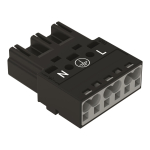 WAGO 770-213 Stecker,3-polig,schwarz 