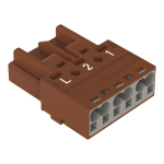 WAGO 770-1373 Stecker,3-polig,braun 