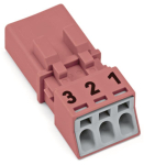 WAGO 890-293 Stecker,3-polig,pink 