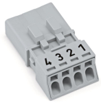 WAGO 890-254 Stecker,4-polig,grau 