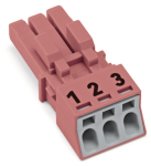 WAGO 890-283 Buchse,3-polig,Kod. B,pink 