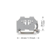 WAGO 249-116 Schraubenlose Endklammer,6 