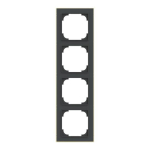 BJ Rahmen 4-fach m.Dekorring   1724-453M 