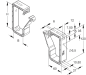 Kleinhuis Sammelhalterung 105x45mm 712/2 