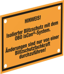 OBO isCon HWS Hinweisschild OBO 