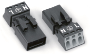 WAGO 890-213 Stecker,3-polig,schwarz 