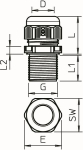 OBO V-TEC VM LL16 SW Kabelverschraubung 
