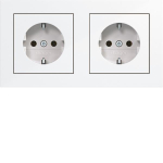 Hager Steckdose SCHUKO 2fach m WAS2123WG 