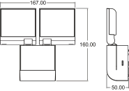 Theben LED-Strahler m theLeda S17-100 WH 