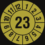 Cimco Prüfplakette 23 blau D 20mm 182695 