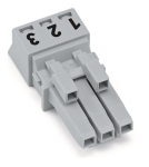 WAGO 890-243 Buchse,3-polig,Kod. B,grau 