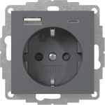 GIRA 245928 SCHUKO-Steckdose Shutter 
