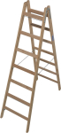 Krause Holz-Sprossen-Doppelleiter 2x7 