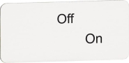 ABB Texteinlage "Off" / "On" f. MA6-1173 
