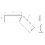 Unex Winkelverbinder fallend    66842-48 