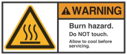 HEIN 189134 ANSI-Aufkleber WARNING Burn 