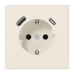 Jung SCHUKOsteckdose m.USB   LS1520-15CA 
