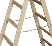 KRAU Sprossen-Doppelleiter (Holz) 170064 