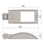 PIL LED-Strassenleuchte 4000K 70W 306612 
