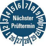 HEIN 185755 Prüfplakette NP 