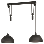 EGLO Hängeleuchte/2 E27 Schwarz    43436 