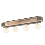 EGLO DL/4 Schwarz/Holz GEFLÄMMT    43466 