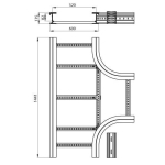 T-Abzweiger halogenfrei grau 135X600 R30 