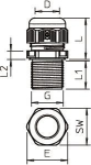 OBO V-TEC VM LL40 SW Kabelverschraubung 