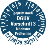 HEIN 190139 Prüfplakette DGUV Vorschrift 