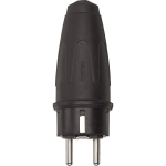 Merten Vollgummi-Stecker schwarz  123851 