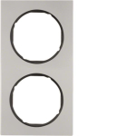 Berker Rahmen R.3 Alu/schwarz   10122284 