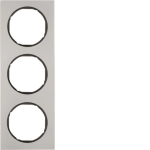 Berker Rahmen R.3 Alu/schwarz   10132284 