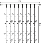 S&H LED Drape Lite Flash 600 2x3m  58929 