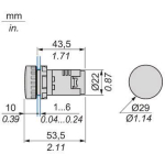 Schneider LEUCHTMELDER MONOBLOCK XB5EVM5 