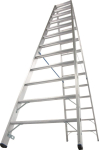 Krause Stufen-Doppelleiter Alu 2x12 