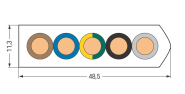 WAGO 897-1651 Flachleitung,Eca,5G16 
