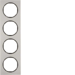 Berker Rahmen R.3 Alu/schwarz   10142284 