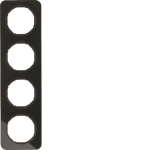 Berker Rahmen R.1 Glas, schwarz 10142116 